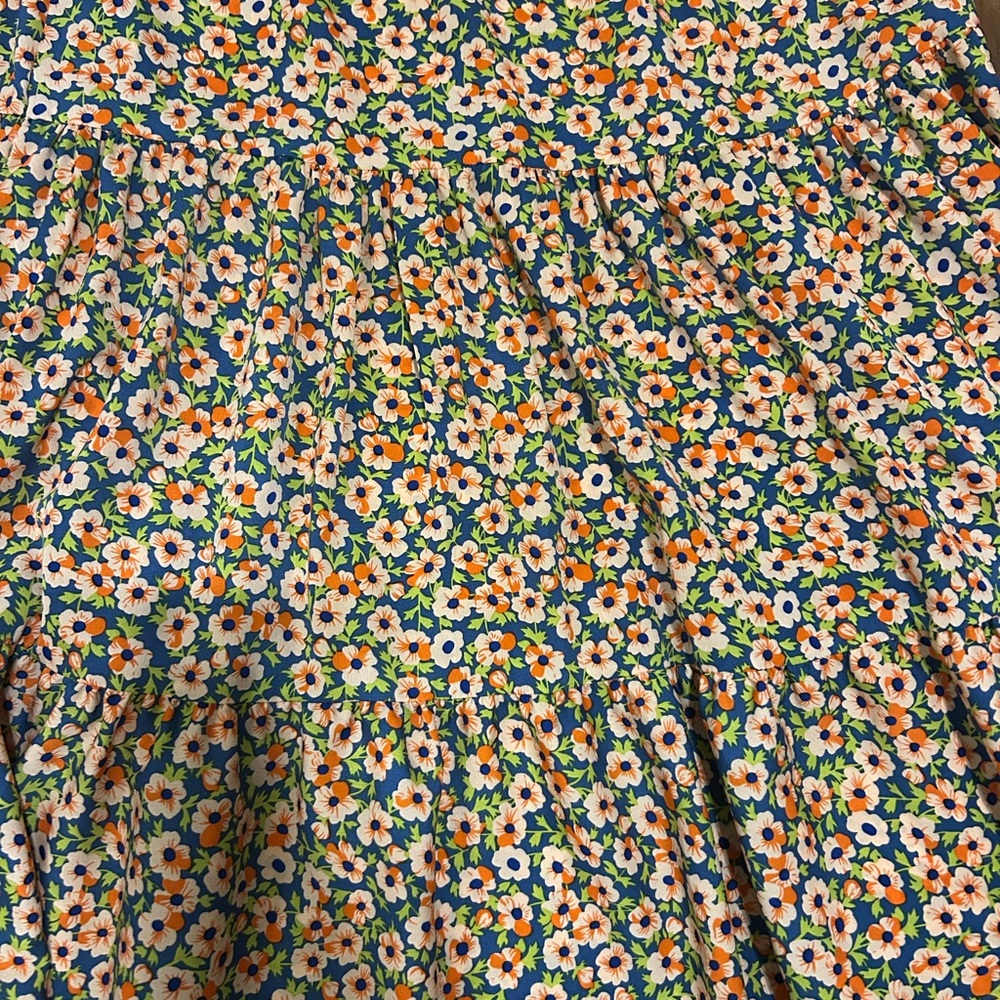 One-Shoulder Flowy Maxi Dress Women’s Size Medium Floral Print Multicolore - Picture 4 of 6